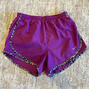 Purple Nike shorts - size small - dri fit - leopard and mesh breathable siding